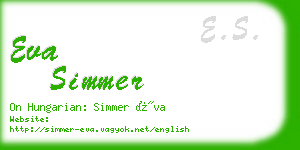 eva simmer business card